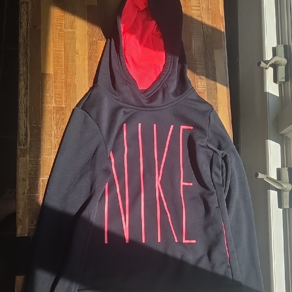 Nike Black Hoodie with Red Details